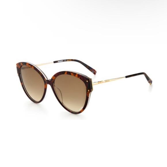 MISSONI 59mm Cat Eye Sunglasses Havana Pattern Brown Gradient NEW main image 8
